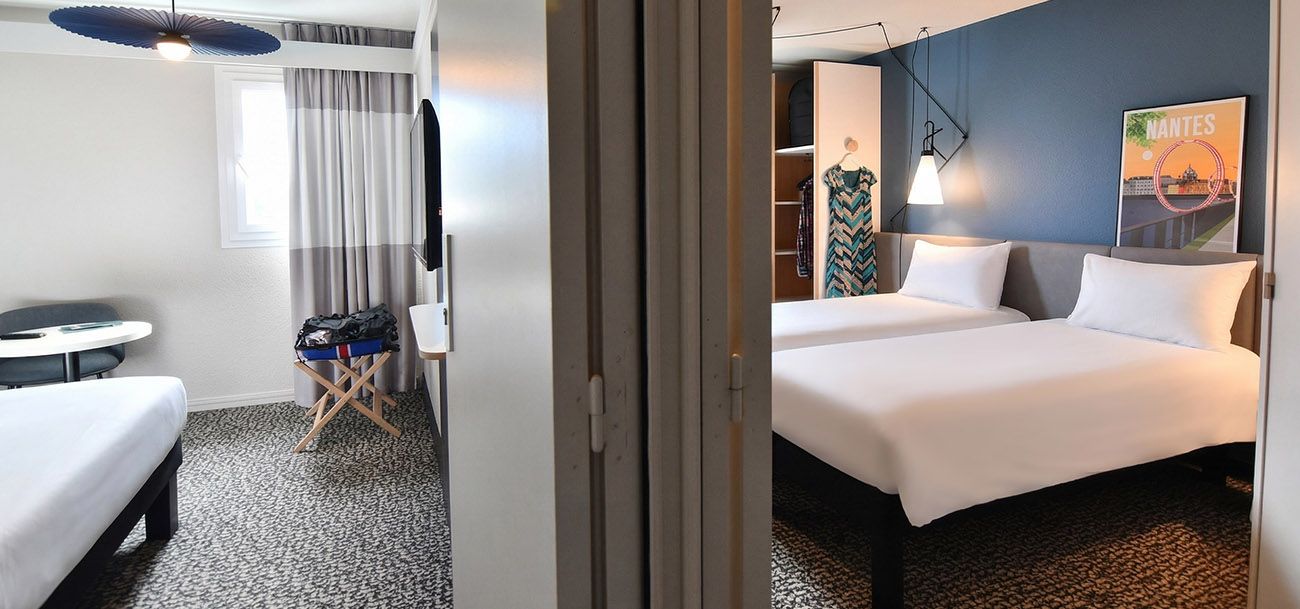 Chambres communicantes de l'hôtel Ibis Nantes St-Herblain