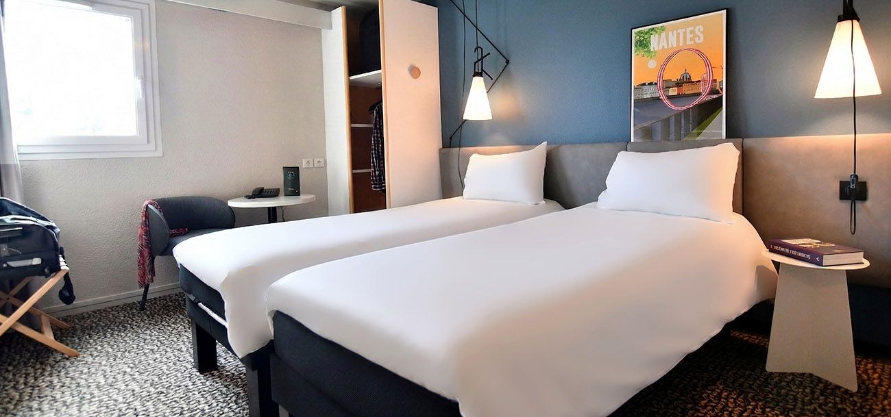 Chambre Twin de l'hôtel Ibis Nantes Saint-Herblain